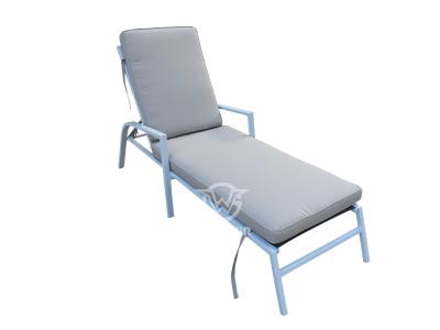 Poolside Furniture Aluminum Frame Textilene Fabric Chaise Lounge