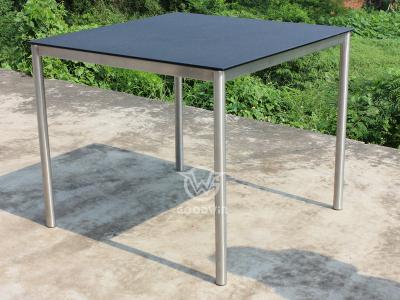 Patio Knock Down Design Square Stainless Steel Dining Table