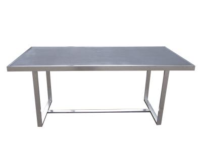 Outdoor Stainless Steel Frame Rectangle Dining Table