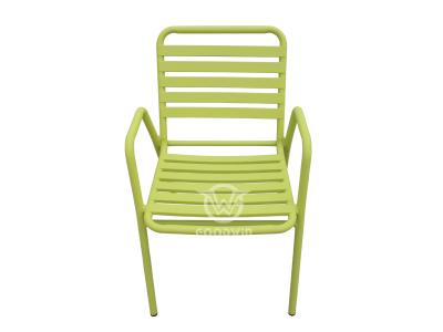 Colorful Outdoor Furniture Powder-coated Aluminum Frame Dining Armchair