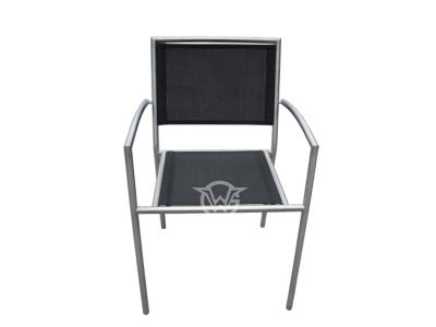 Garden Furniture Metal Frame With Textilene Dining Chair