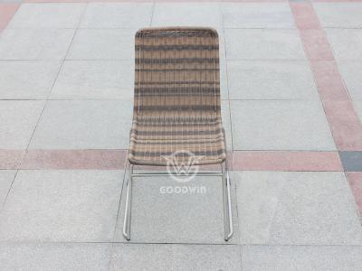 304 Stainless Steel Frame Weave Synthetic Rattan Side Chair