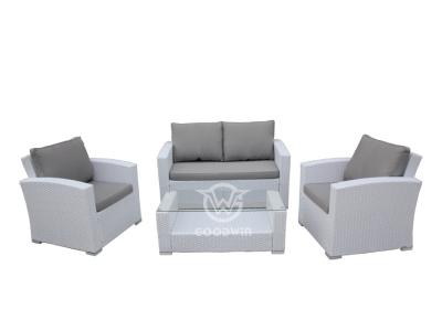 All Weather Aluminum Frame Hand Woven Rattan Sofa Set