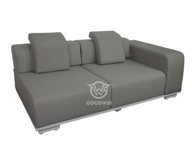 L Shaped Outdoor Living Aluminum Frame Cover Fabric Sofa Set