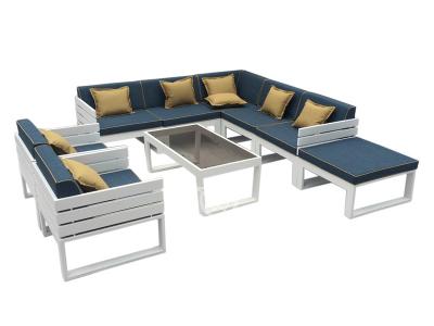 Outdoor Aluminum Frame Combination Sofa Set With Cushions