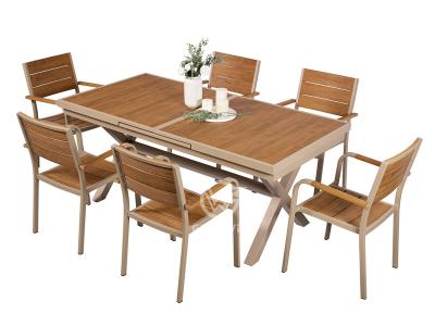 Garden Furniture Extendable Dining Table Set