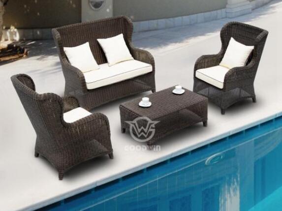 Outdoor rattan sofa set 