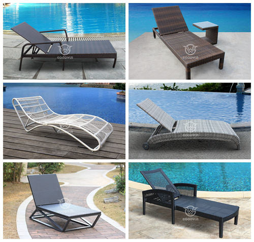 outdoor rattan chaise lounge