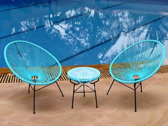 Colorful Round Rattan Leisure Set