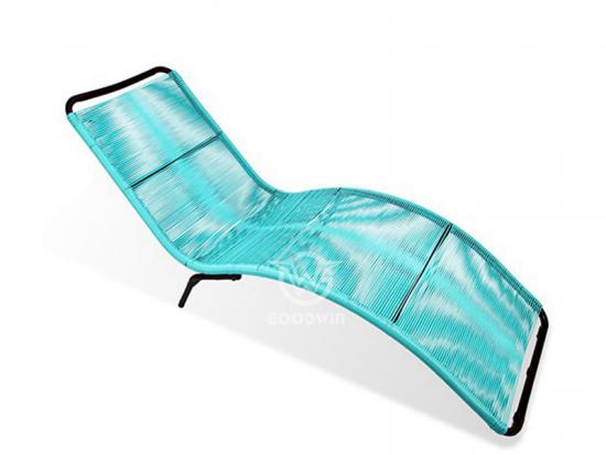 Colorful Round Rattan Sun Lounger