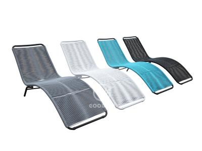 Colorful Metal Frame Weaving Round Rattan Sun Lounger