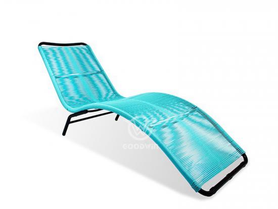 Colorful Round Rattan Sun Lounger