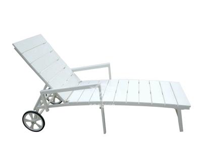 Waterproof Outdoor Pool Aluminum Frame Ploy-wood Sun Lounge