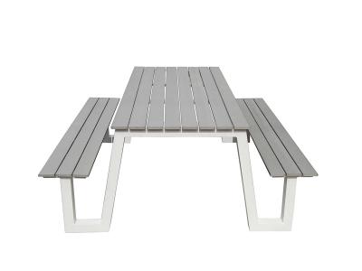 All Weather Restaurant Conjoined Dining Bench Set