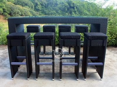 Outdoor Patio Rattan Salad Serving Bar Set