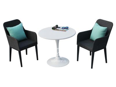 Aluminum Frame Cover Fabric Round Table Dining Set