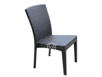 Aluminum Frame Woven Synthetic Rattan Dining Set