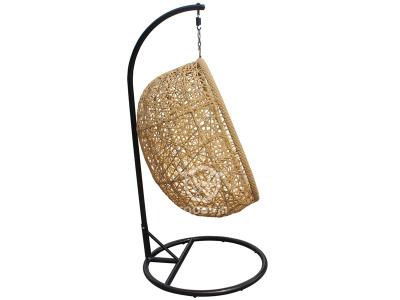 Apple Shaped Metal Frame Woven Rattan Hanging Chair