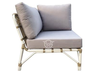 Aluminum Frame Woven Rattan Sectional Sofa Set