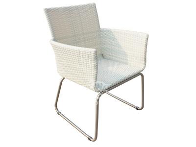 White Rattan Dining Set With Rectangle Table