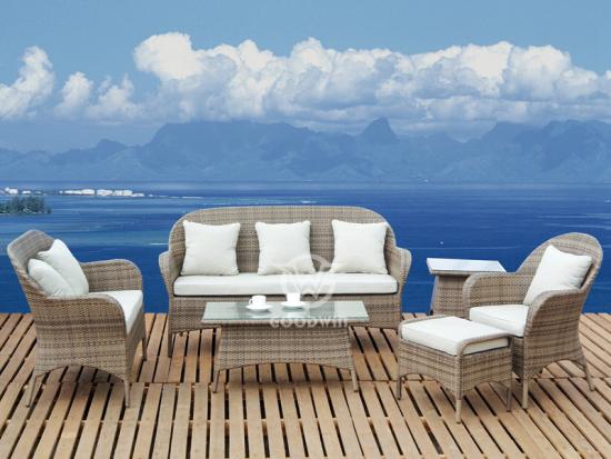 Synthetic Rattan Sofa Set For Garden