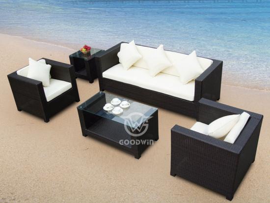 Patio Rattan Modular Sofa Set