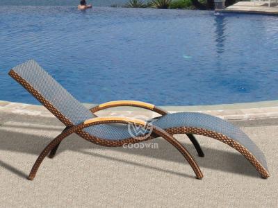 S Shaped Rattan Chaise Lounge