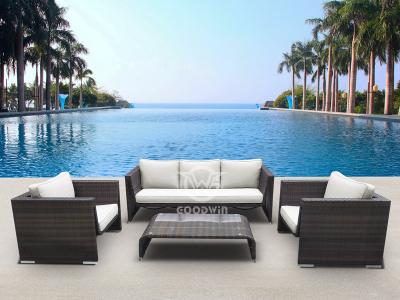 Outdoor Aluminum Frame Woven Rattan Sofa Set