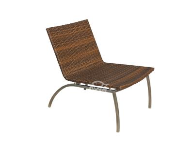 Stainless steel Frame Weave Wicker Lounge Chair Set