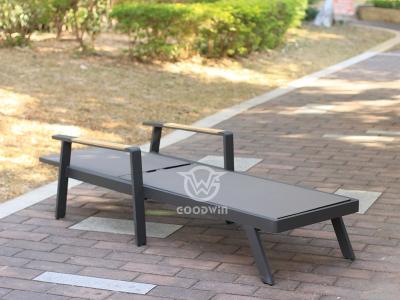 Save Space Design Teak Armrest Sun Lounger