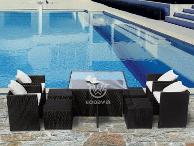 Synthetic Rattan Cube Dining Set