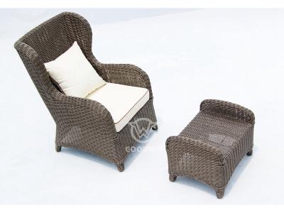 Comfortable High Back Wicker Rattan Sofa Set