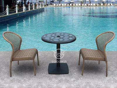 3 Pieces Small Space Rattan Furniture Outdoor