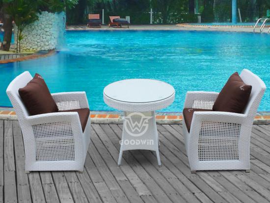 Small Space White Rattan Furniture