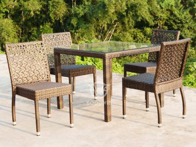 4 Seat Outdoor Living Rattan Dining Set