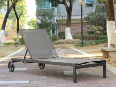 Aluminum Frame Cover Textilene Fabric Sun Lounger Outdoor