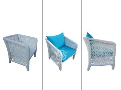 5 Pieces White Rattan Sofa Set For Outdoor