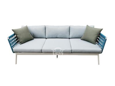 Aluminum Frame Hand Woven Rope Corner Lounge Sofa Set