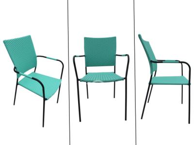 Small Space Metal Frame Weave Synthetic Rattan Furniture