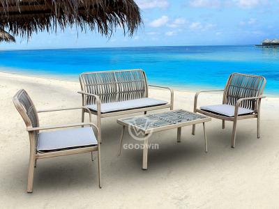 Aluminum Frame Rattan Sofa Set