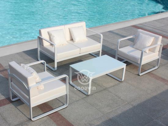 Aluminum Frame Cushion Sofa Set