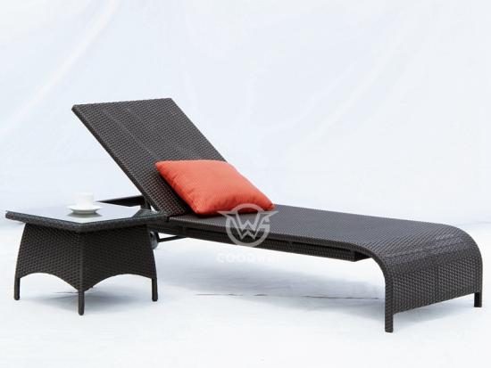 Poolside Rattan Chaise Lounge