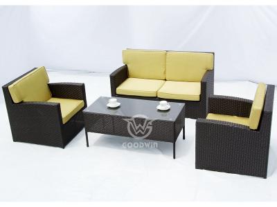 4 Pieces Synthetic Rattan Sofa Set Patio