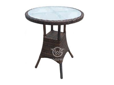 Patio Garden Small Round Rattan Dining Table