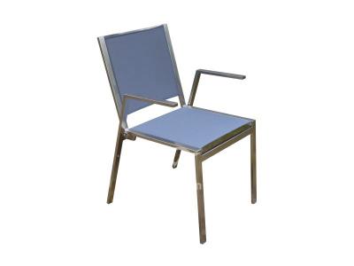 Stainless Steel Frame Textilene Dining Chairs Set
