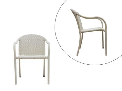 Outdoor Hand Woven Rattan Armrest Dining Chair