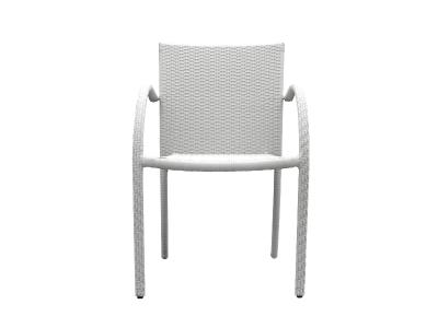 Aluminum Frame Weave Rattan Dining Armchair