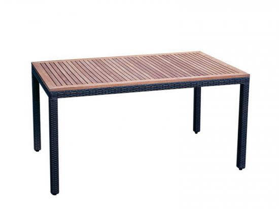 Aluminum Frame Rattan Dining Table