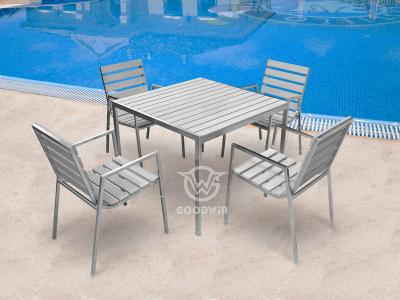 Durable Metal Frame Dining Set Outdoor