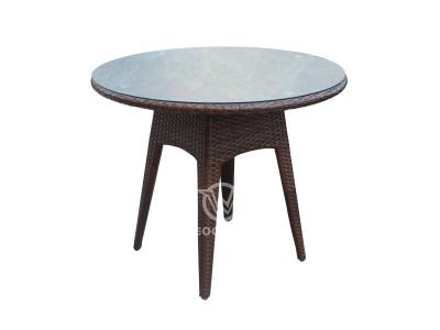Round Rattan Dining Table